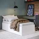 Ver imagem 5 de Cama Bicama C/ 2 Colchões Bibox Solteiro Casal Auxiliar 3 em 1 Compacta Cor Branco