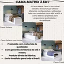 Ver mais imagens de Cama Bicama C/ 2 Colchões Bibox Solteiro Casal Auxiliar 3 em 1 Compacta Cor Branco