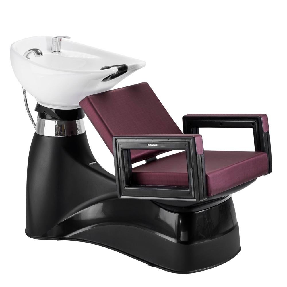 Kit Salão 2 Cadeiras Hidráulicas + Lavatório com Cuba Dompel Square Roxo/preto/branco - 2