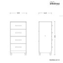 Ver imagem 5 de Cômoda para Quarto 4 Gavetas Mobi Branco/Fosco/Rosa Matte