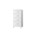 Ver imagem 3 de Cômoda para Quarto 4 Gavetas Mobi Branco/Fosco/Rosa Matte