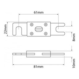 Fusivel Faca Anl Mega 200 Amperes Kit C 4 Pçs - 3