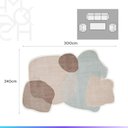 Ver imagem 5 de Tapete Orgânico Egípcio para Sala e Quarto Kivan 240 X 300 Cm - Cinza C/ Rosa