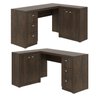 Mesa para Escritório em L com 3 Gavetas e Armários Me4100  - 5