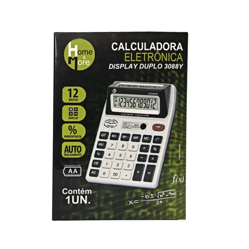 Calculadora Eletrônica Detecção de Nota Falsa Display Duplo - 2