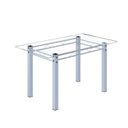 Ver imagem 4 de Conjunto de Jantar Mesa 140x75cm Tampo de Vidro Incolor com 6 Cadeiras Sara Yescasa Branco/Liso