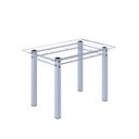 Ver imagem 4 de Conjunto de Jantar Mesa 100x60cm Tampo de Vidro Incolor com 4 Cadeiras Sara Yescasa