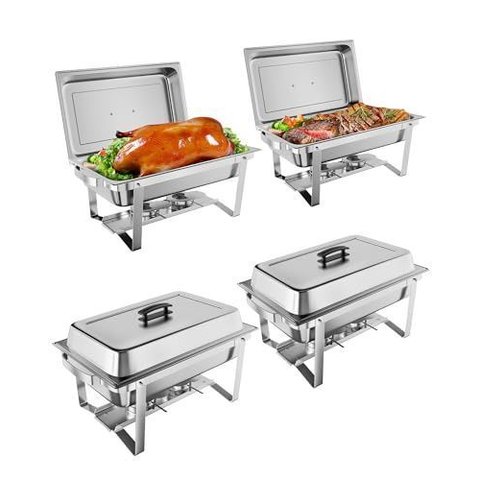 Takywep Conjunto de Rechaud 8qt Aço Inox para Buffet e Eventos