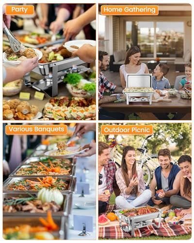Takywep Conjunto de Rechaud 8qt Aço Inox para Buffet e Eventos - 6