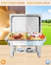 Ver imagem 5 de Takywep Conjunto de Rechaud 8qt Aço Inox para Buffet e Eventos