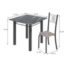 Ver imagem 3 de Conjunto de Jantar Mesa 70x70cm Tampo de Granito Topázio com 4 Cadeiras Sara Yescasa