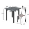 Conjunto de Jantar Mesa 70x70cm Tampo de Granito Topázio com 4 Cadeiras Sara Yescasa - 3
