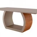 Ver imagem 2 de Mesa para Sala de Jantar Ellis 180cm Moderna Mobília Cinamomo com Champanhe-champanhe