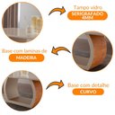 Ver imagem 3 de Mesa para Sala de Jantar Ellis 180cm Moderna Mobília Cinamomo com Champanhe-champanhe