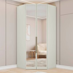 Guarda-roupa Modulado 189,5 X 189,5cm Casal de Canto Closet com Espelho 6 Portas 6 Gavetas Seletto H - 8