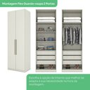 Ver imagem 4 de Guarda-roupa Modulado 189,5 X 189,5cm Casal de Canto Closet com Espelho 6 Portas 6 Gavetas Seletto H