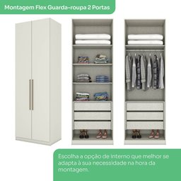Guarda-roupa Modulado 189,5 X 189,5cm Casal de Canto Closet com Espelho 6 Portas 6 Gavetas Seletto H - 4
