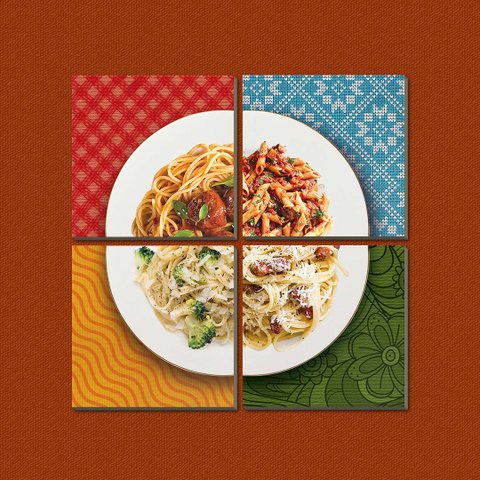 Macarronada - Módulo Decorativo com 4 Peças