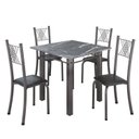 Ver imagem 2 de Conjunto de Jantar Mesa 70x70cm Tampo de Granito Topázio com 4 Cadeiras Sara Yescasa