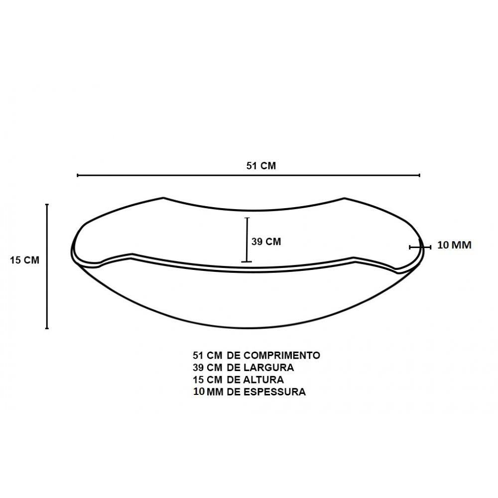 Cuba de Vidro Abaulada 51cm Champanhe - 2