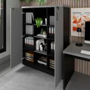 Ver imagem 3 de Armário Alto Escritório 120cm 2 Portas 9 Prateleiras F5