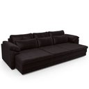 Ver imagem 1 de Sofá Retrátil para Sala de Estar 4 Lugares 332cm Riza S03 Couro Vinho - Lyam Decor
