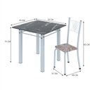 Ver imagem 3 de Conjunto de Jantar Mesa 70x70cm Tampo de Granito Topázio com 4 Cadeiras Sara Yescasa