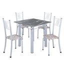 Ver imagem 2 de Conjunto de Jantar Mesa 70x70cm Tampo de Granito Topázio com 4 Cadeiras Sara Yescasa