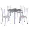 Conjunto de Jantar Mesa 70x70cm Tampo de Granito Topázio com 4 Cadeiras Sara Yescasa - 2