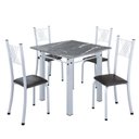 Ver imagem 2 de Conjunto de Jantar Mesa 70x70cm Tampo de Granito Topázio com 4 Cadeiras Sara Yescasa