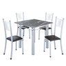 Conjunto de Jantar Mesa 70x70cm Tampo de Granito Topázio com 4 Cadeiras Sara Yescasa - 2
