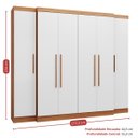 Ver imagem 3 de Guarda-Roupa Casal 6 Portas 6 Gavetas Imperial Off White/Freijó/Off-White