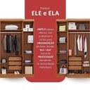 Ver imagem 7 de Guarda-Roupa Casal 6 Portas 6 Gavetas Imperial Off White/Freijó/Off-White