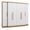 Ver imagem 2 de Guarda-Roupa Casal 6 Portas 6 Gavetas Imperial Off White/Freijó/Off-White