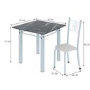 Ver imagem 3 de Conjunto de Jantar Mesa 70x70cm Tampo de Granito Topázio com 4 Cadeiras Sara Yescasa