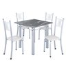 Conjunto de Jantar Mesa 70x70cm Tampo de Granito Topázio com 4 Cadeiras Sara Yescasa - 2