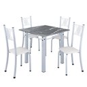 Ver imagem 2 de Conjunto de Jantar Mesa 70x70cm Tampo de Granito Topázio com 4 Cadeiras Sara Yescasa