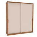 Ver imagem 3 de Guarda Roupa Solteiro com 2 Portas de Correr e 2 Gavetas 240826 Linha Porto Politorno Móveis