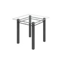 Ver imagem 4 de Conjunto de Jantar Mesa 75x75cm Tampo de Vidro Incolor com 4 Cadeiras Sara Yescasa