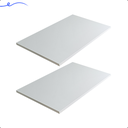 Ver imagem 1 de Kit 2 Prateleira Branca 50X35 Tampo Tabua Mdf Organizadora Decoração Cozinha Quarto Banheiro Sala