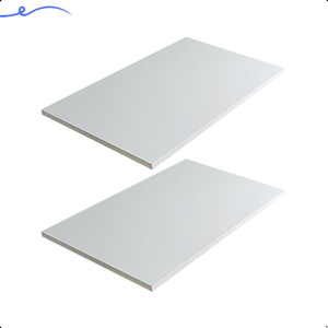 Kit 2 Prateleira Branca 50X35 Tampo Tabua Mdf  Organizadora Decoração Cozinha Quarto Banheiro Sala