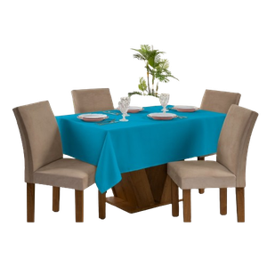 Kit C/ 10 Toalhas de Oxford 1,50mx1,50m Atacado Buffet Festa:azul Turqueza