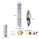 Ver imagem 2 de Módulo Guarda-Roupa 1 Porta 2 Cabideiros em MDF 40cm Integrato Branco