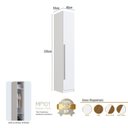 Ver imagem 4 de Módulo Guarda-Roupa 1 Porta 2 Cabideiros em MDF 40cm Integrato Branco