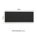 Ver imagem 3 de Armário de Cozinha Aéreo 80 cm 1 Porta Branco/Preto Glamy Madesa