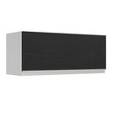Ver imagem 1 de Armário de Cozinha Aéreo 80 cm 1 Porta Branco/Preto Glamy Madesa