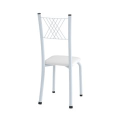 Conjunto de Jantar Mesa 75x75cm Tampo de Vidro Incolor com 4 Cadeiras Sara Yescasa - 7 Conjunto de Jantar Mesa 75x75cm Tampo de Vidro Incolor com 4 Cadeiras Sara Yescasa - 7