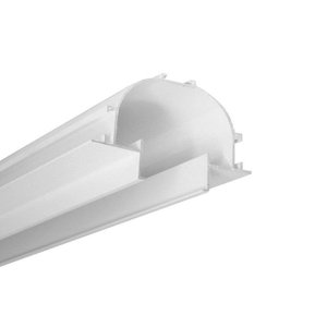 Perfil Embutir Alumínio Branco no Frame Luz Indireta para Fita de Led 1 Metro