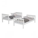 Ver imagem 1 de Beliche Adulto que Vira 2 Camas - Ideal para Quarto Compacto Cor Branco 100% Mdf