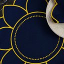 Ver imagem 2 de Jogo Americano com Guardanapo 12 Peças Bordado Girassol:azul Marinho